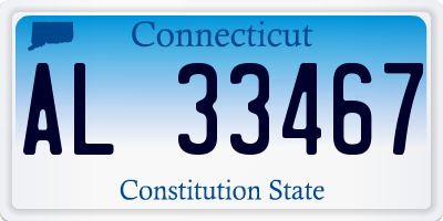 CT license plate AL33467