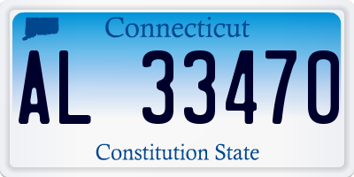 CT license plate AL33470