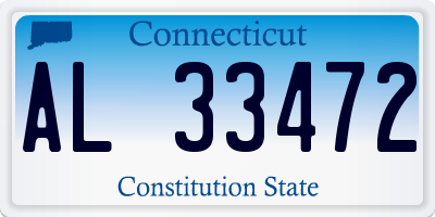 CT license plate AL33472