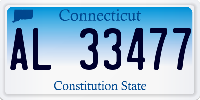 CT license plate AL33477
