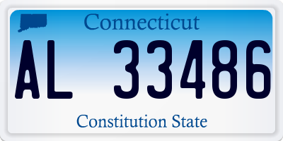 CT license plate AL33486