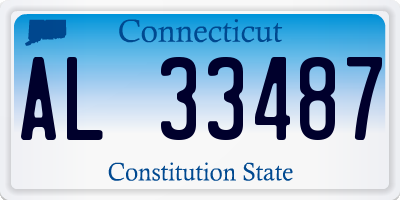 CT license plate AL33487
