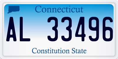 CT license plate AL33496
