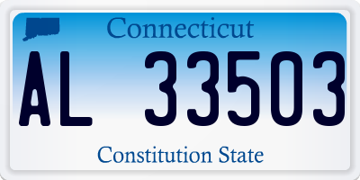 CT license plate AL33503