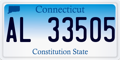 CT license plate AL33505