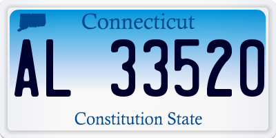 CT license plate AL33520