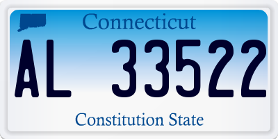 CT license plate AL33522