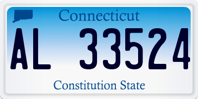 CT license plate AL33524