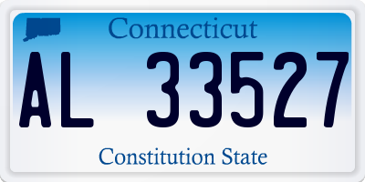 CT license plate AL33527