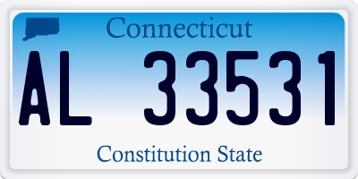 CT license plate AL33531