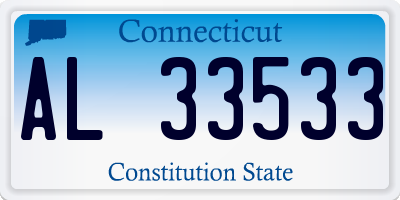 CT license plate AL33533