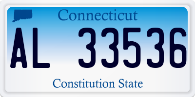 CT license plate AL33536