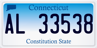 CT license plate AL33538