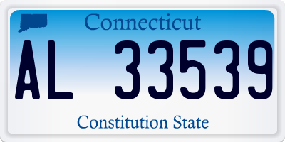 CT license plate AL33539