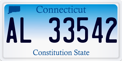 CT license plate AL33542
