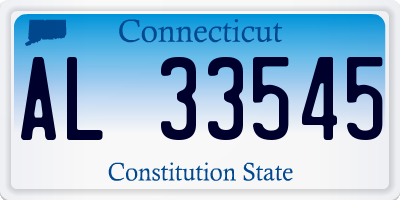 CT license plate AL33545