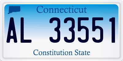 CT license plate AL33551
