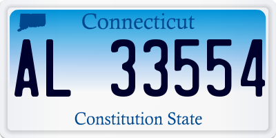 CT license plate AL33554