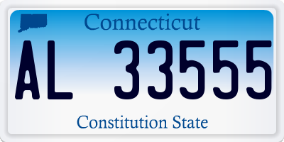 CT license plate AL33555