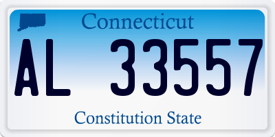 CT license plate AL33557