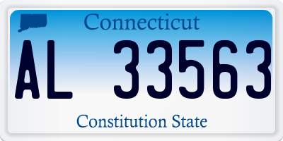 CT license plate AL33563