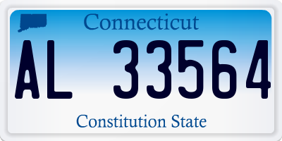 CT license plate AL33564
