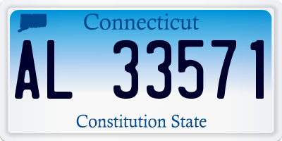 CT license plate AL33571