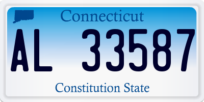 CT license plate AL33587