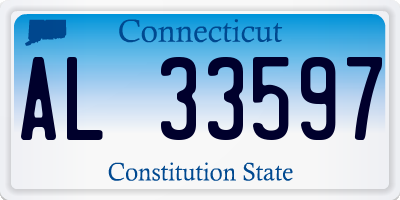 CT license plate AL33597