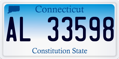 CT license plate AL33598