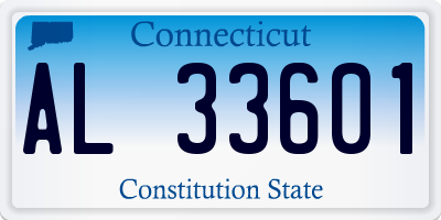 CT license plate AL33601