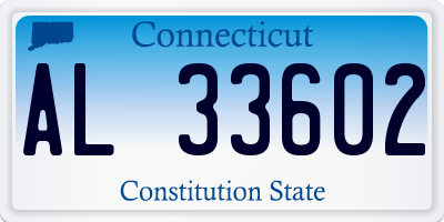 CT license plate AL33602