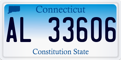 CT license plate AL33606