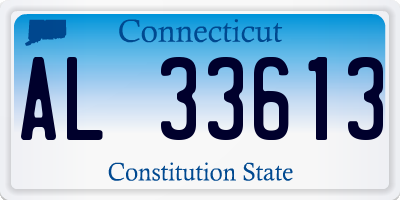 CT license plate AL33613