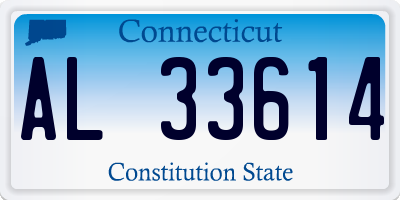 CT license plate AL33614