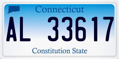 CT license plate AL33617