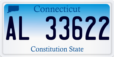CT license plate AL33622
