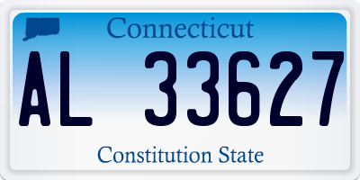 CT license plate AL33627