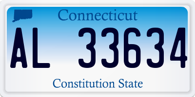 CT license plate AL33634