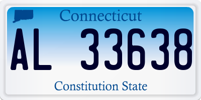CT license plate AL33638