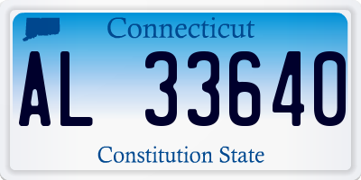 CT license plate AL33640