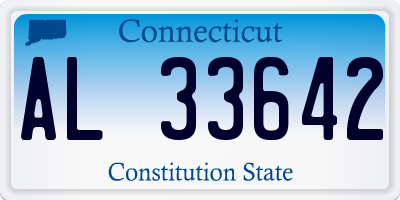 CT license plate AL33642