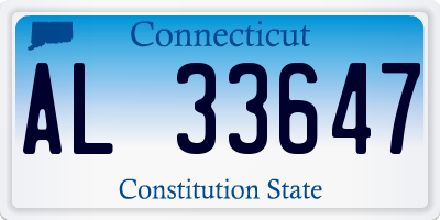 CT license plate AL33647