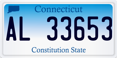 CT license plate AL33653