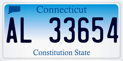 CT license plate AL33654