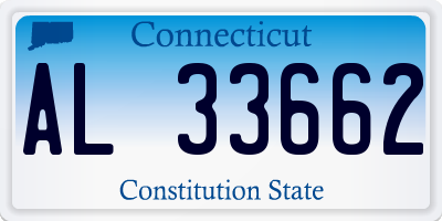 CT license plate AL33662