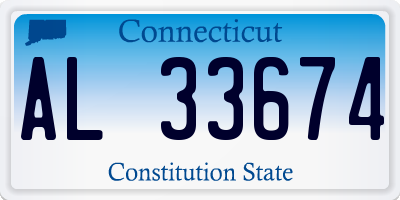 CT license plate AL33674