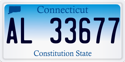 CT license plate AL33677