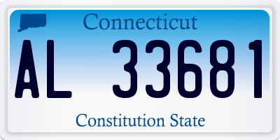 CT license plate AL33681