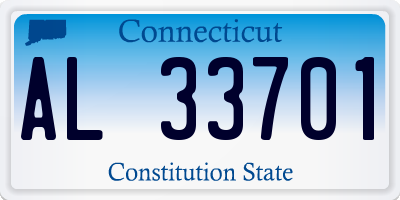 CT license plate AL33701